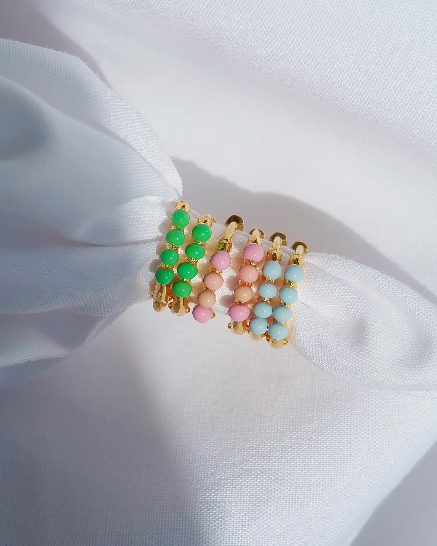 Paula øreringe, Grass Green - 10mm.